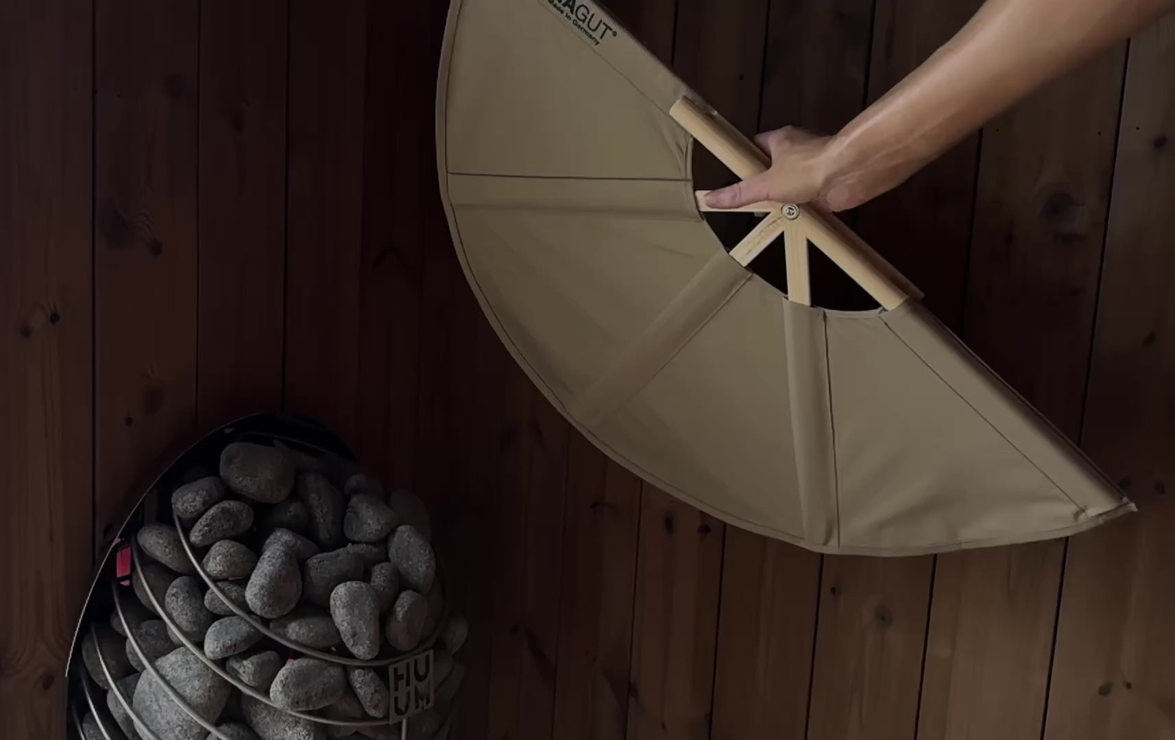 Blævængur fyrir sauna til að dreifa hita um rýmið